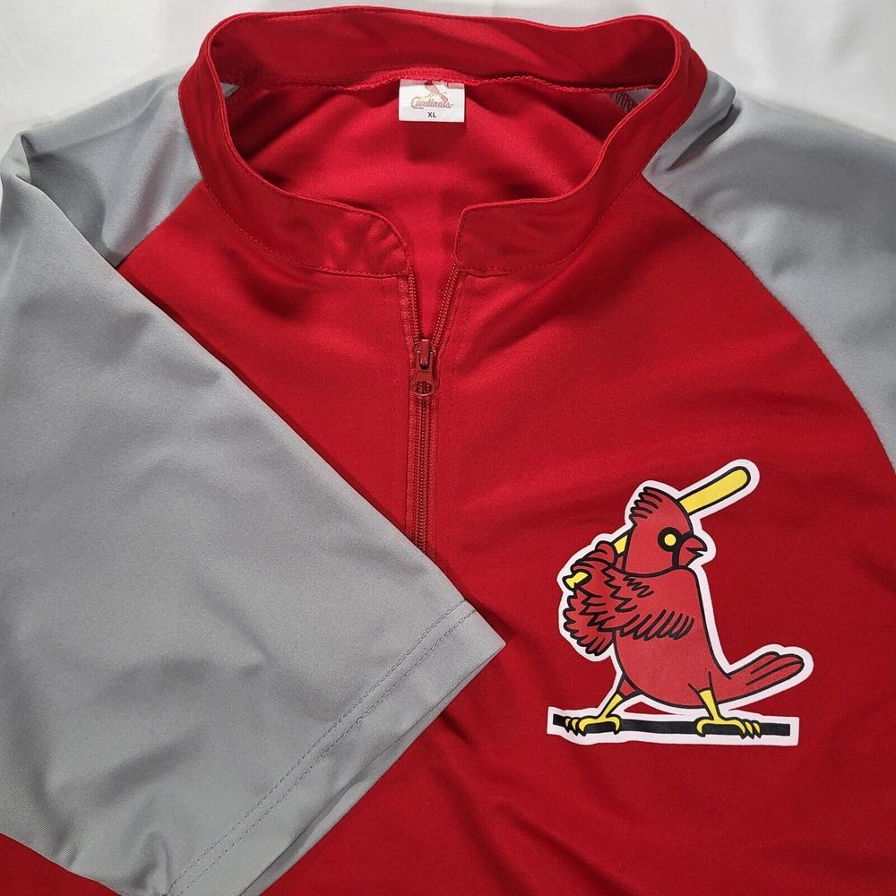 St. Louis Cardinals Men's XL 1/4 Zip Short Sleeve Pullover Stadium Giveaway